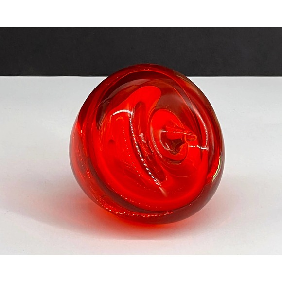 Red Glass Apple Paper Weight - Picture 2 of 8